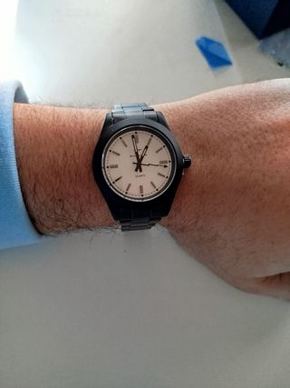 Reloj 40 mm Negro – Acero Inoxidable Galvanizado