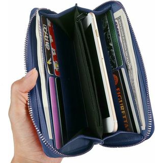 Cartera Mujer 4 en 1 con Bloqueo RFID Azul