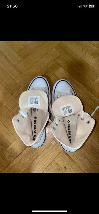Converse Blancas Plataforma Casi Nuevas