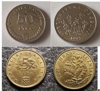 14 Monete Croazia dal 1993 al 2017