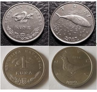 14 Monete Croazia dal 1993 al 2017