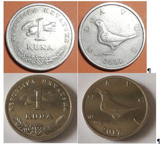 14 Monete Croazia dal 1993 al 2017