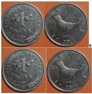 14 Monete Croazia dal 1993 al 2017