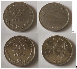 14 Monete Croazia dal 1993 al 2017