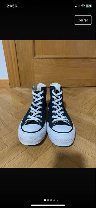 Converse negras plataforma poco usadas