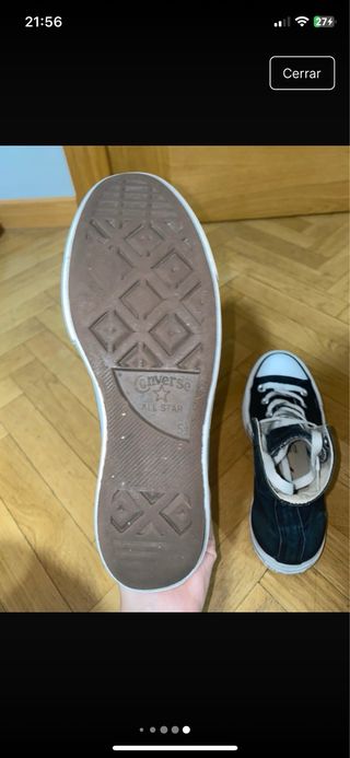 Converse negras plataforma poco usadas