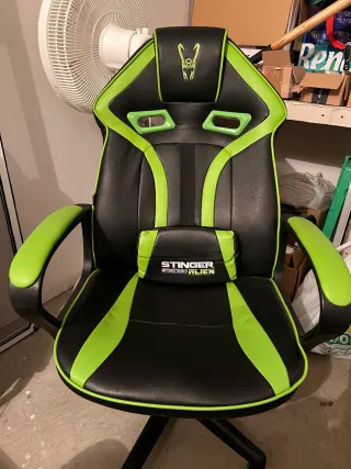 Silla Gamer STINGER Negra y Verde