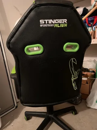 Silla Gamer STINGER Negra y Verde