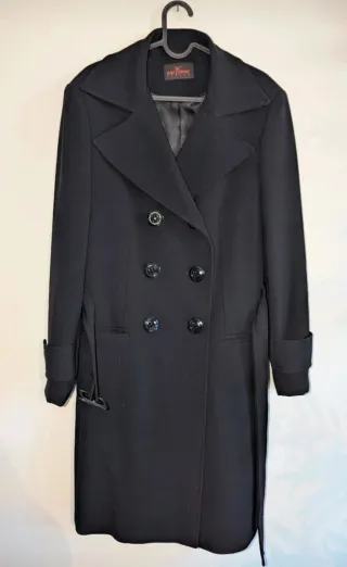 Cappotto lungo donna nero NUOVO