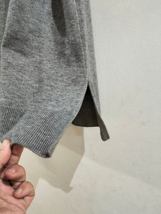 Chaleco gris de punto sin mangas XL