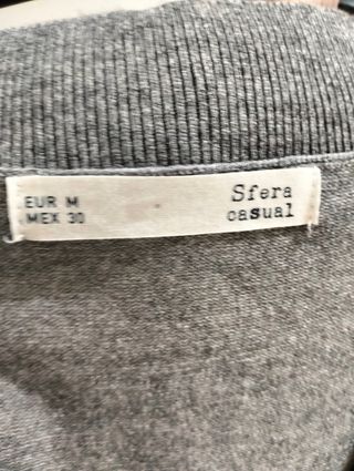 Chaleco gris de punto sin mangas XL