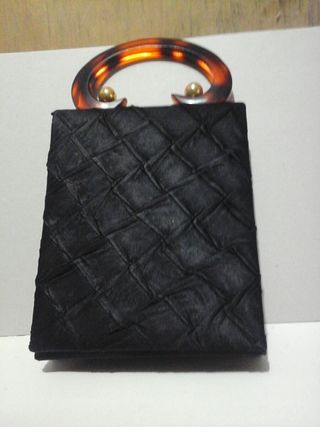 Bolso Negro con Asa Tortoise 5x7x2 size