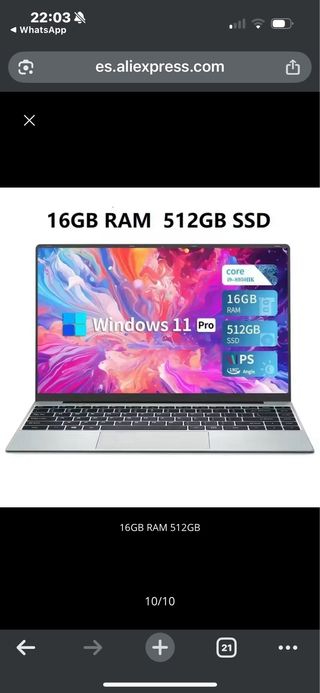 Ordenador portátil plateado y negro