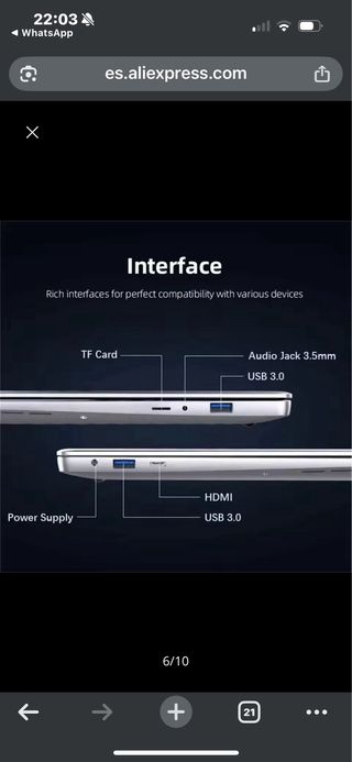 Ordenador portátil plateado y negro