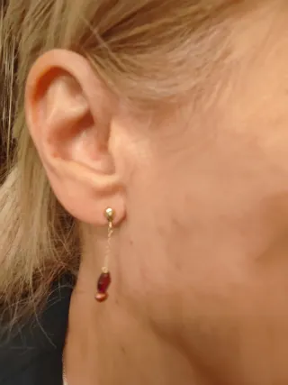 Collana e orecchini oro 750 con zaffiri e rubini