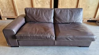 Sofá 2 plazas Roche Bobois piel marrón