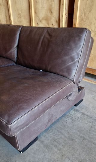 Sofá 2 plazas Roche Bobois piel marrón