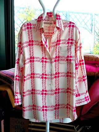 Marni Uniqlo Camicia Oversize Panna/Fucsia