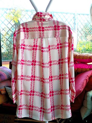 Marni Uniqlo Camicia Oversize Panna/Fucsia