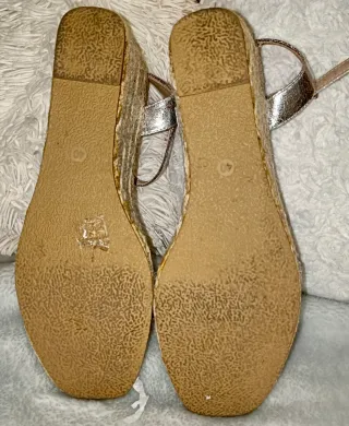 Sandalias  plateadas talla 40