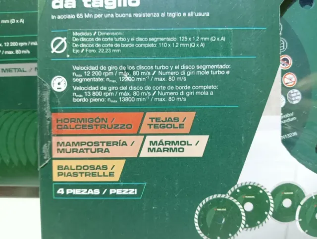 Set di dischi Radial PARKSIDE