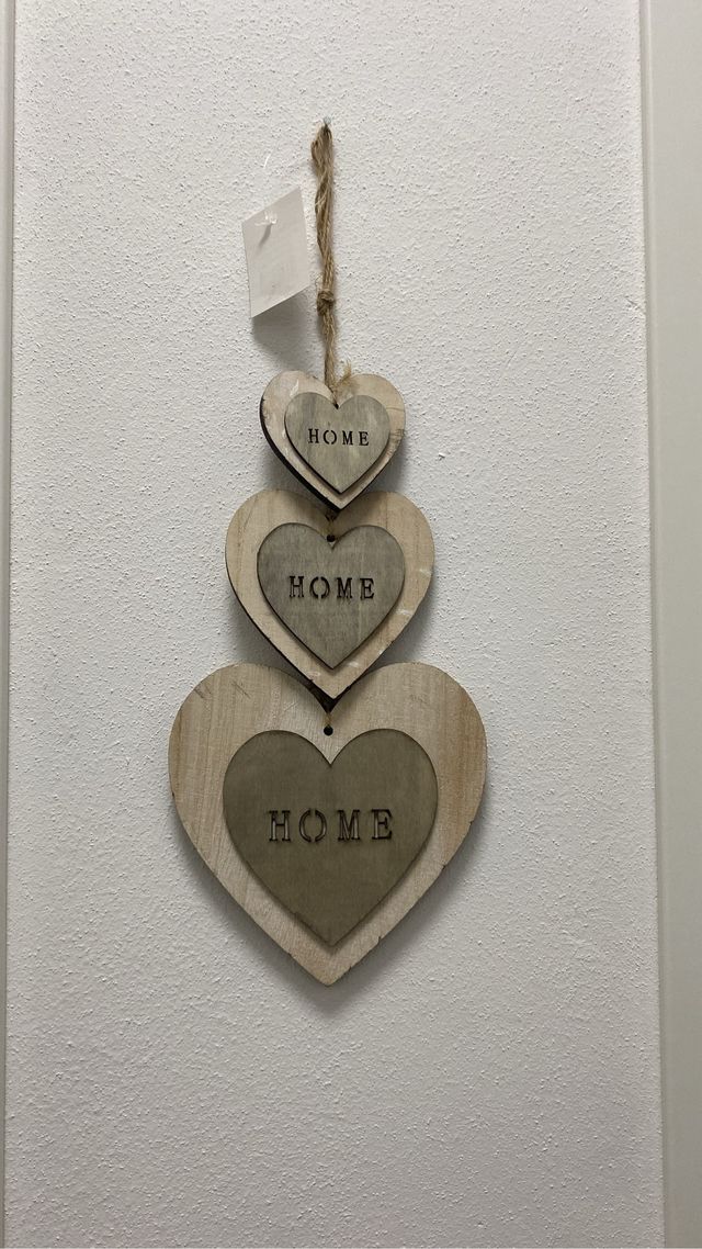 Decorazione Cuori in Legno HOME