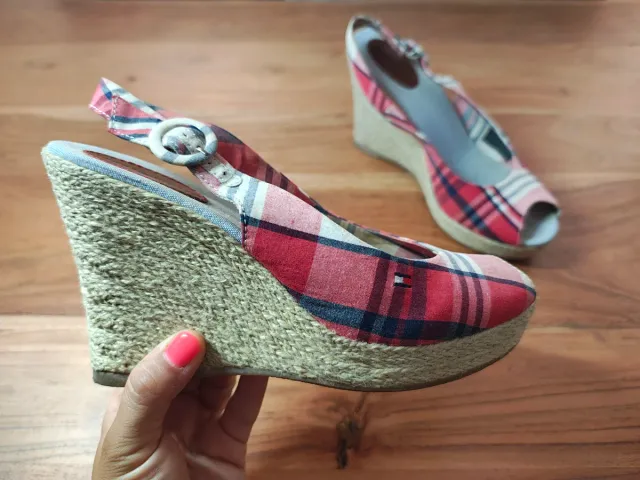 Cuñas Tommy Hilfiger a cuadros