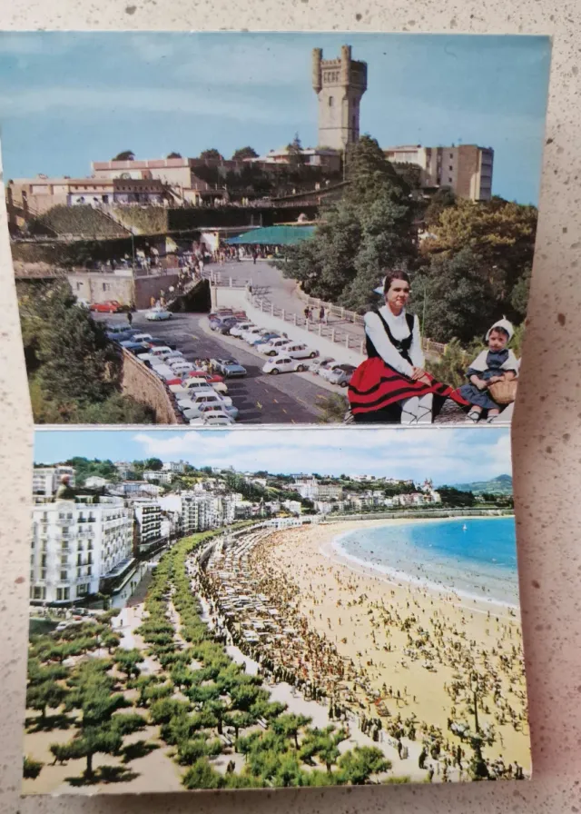 Librillo vintage postales de San Sebastián.1969-74