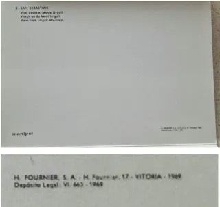 Libretto vintage di cartoline di San Sebastián. 1969-74