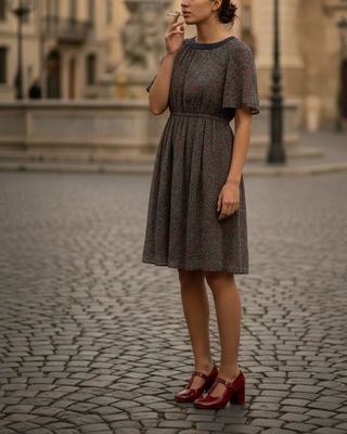 Vestitino corto floreale manica corta