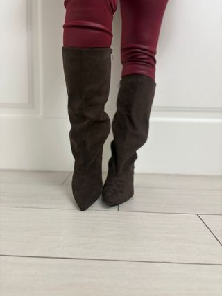 Stivali donna marrone zip tg 40 nuovo