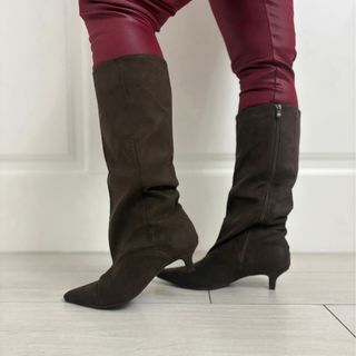 Stivali donna marrone zip tg 40 nuovo