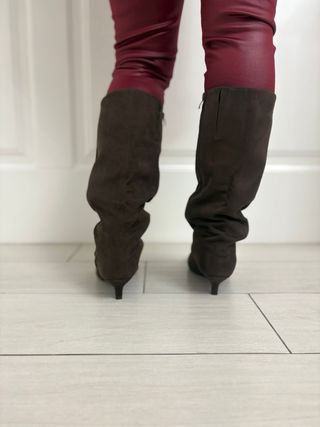 Stivali donna marrone zip tg 40 nuovo