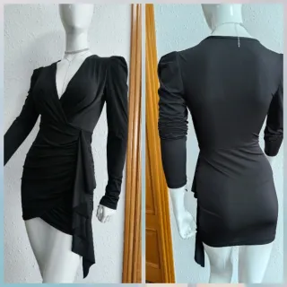 Vestido ajustado negro talla única