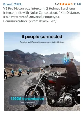 Intercomunicador Moto EJEAS V6 Pro