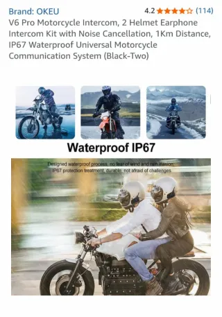 Intercomunicador Moto EJEAS V6 Pro