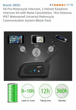 Intercomunicador Moto EJEAS V6 Pro