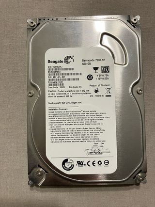 Disco Duro Seagate Barracuda 500GB