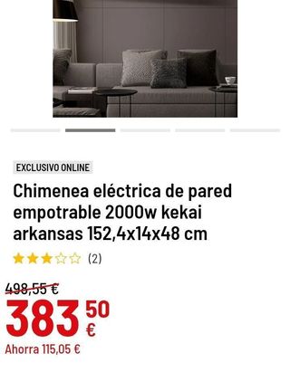 Chimenea Eléctrica Kekai Arkansas 2000W