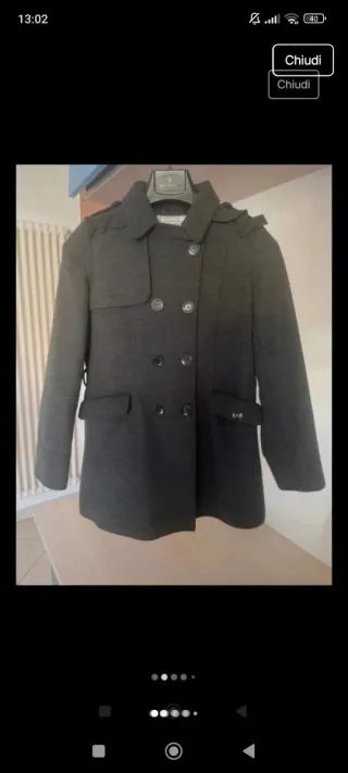 Cappotto bambina/ragazzina grigio XS
