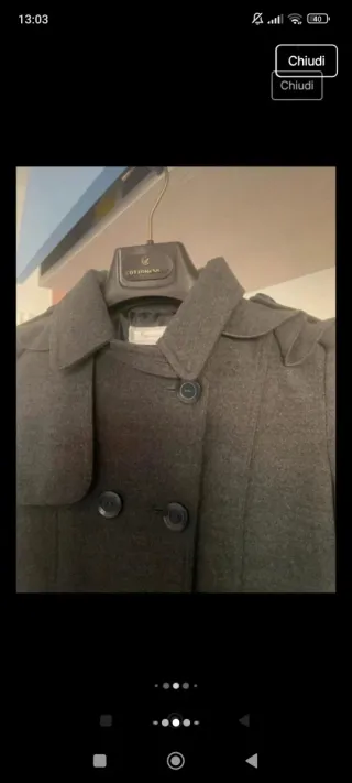 Cappotto bambina/ragazzina grigio XS