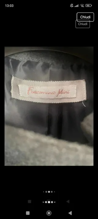 Cappotto bambina/ragazzina grigio XS