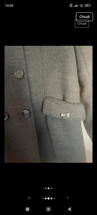 Cappotto bambina/ragazzina grigio XS