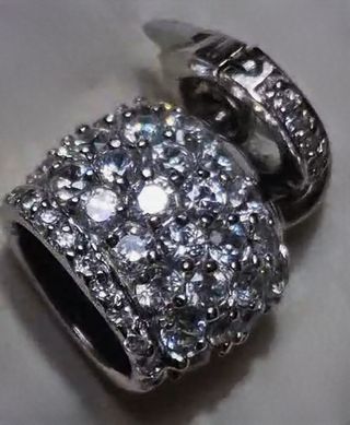 Ciondolo campanella argento 925 zirconi