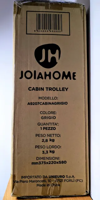 Joia Home Cabin Trolley A9207 Grigio Bagaglio a Ma