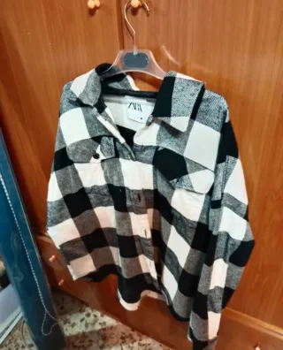 Camisa cuadros Zara gruesa