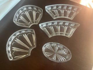 Vassoio Vetro Aperitivo 5 Pezzi