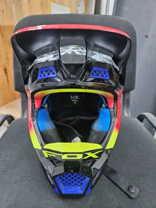 Casco Motocross Fox V3 Colorido