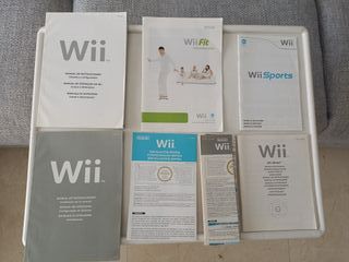 Manuales Wii: Consola, Fit, Sports, Board y Wheel