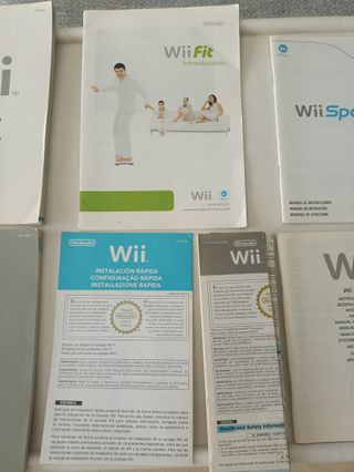 Manuales Wii: Consola, Fit, Sports, Board y Wheel